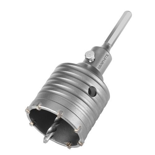 GRAPHITE Koronafúró, körkivágó, 65 mm, hatszög szárral, központfúróval 55H324
