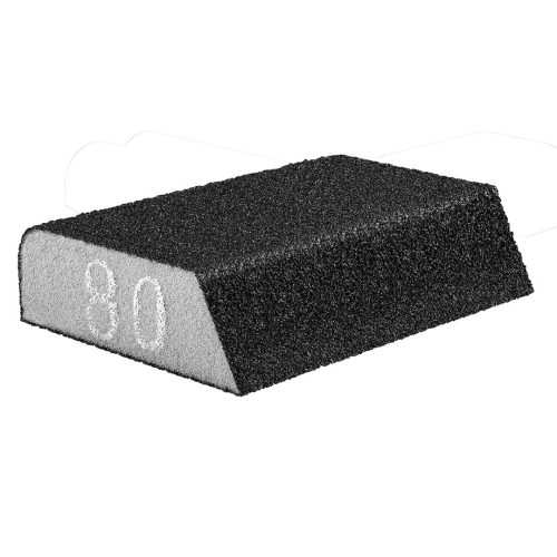 GRAPHITE Csiszolószivacs 45fok élű, 98x25x68mm, K80 55H925