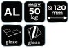 NEO TOOLS Vákumos táblaemelő, üveghez, csempéhez, lakkozott felületekhez, alumínium, egyes, 50kg 56-801
