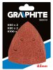 GRAPHITE Csiszolópapír multifunkciós géphez, 83x83x83mm, 5db, (K60x2, K80x2, K100x1) 56H014