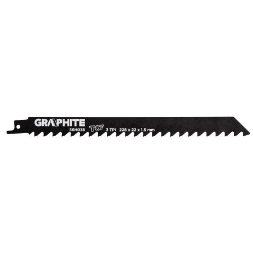 GRAPHITE Orrfűrészlap, HM, 228x22x1.5mm, 3TPI 56H038
