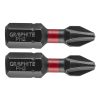 GRAPHITE Torziós ütvecsavarozó bit PH2x25mm, 2db 56H501
