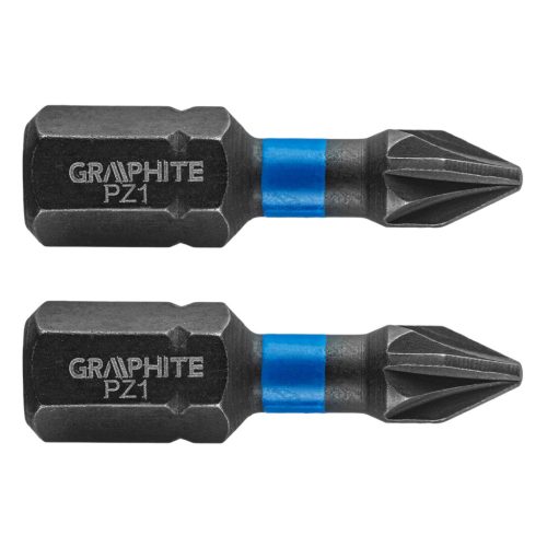 GRAPHITE Torziós ütvecsavarozó bit PZ1x25mm, 2db 56H503