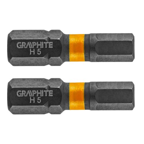 GRAPHITE Torziós ütvecsavarozó bit, hatlapú, 5x25mm, 2db 56H508