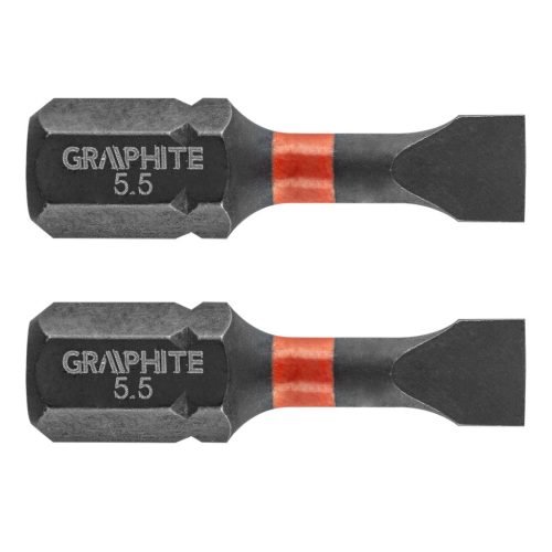 GRAPHITE Torziós ütvecsavarozó bit SL5.5x25mm, 2db 56H510