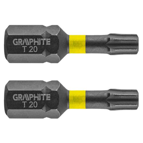 GRAPHITE Torziós ütvecsavarozó bit TX20x25mm, 2db 56H513