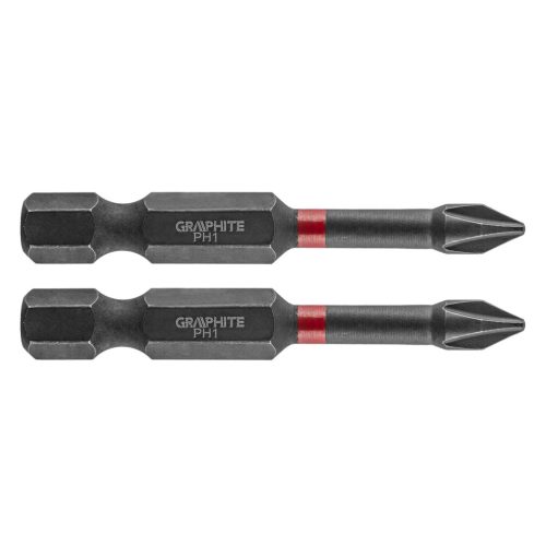 GRAPHITE Torziós ütvecsavarozó bit PH1x50mm, 2db 56H518