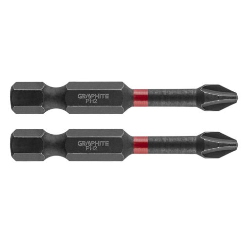 GRAPHITE Torziós ütvecsavarozó bit PH2x50mm, 2db 56H519