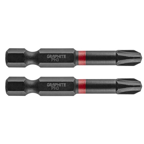 GRAPHITE Torziós ütvecsavarozó bit PH3x50mm, 2db 56H520