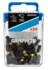 GRAPHITE Torziós ütvecsavarozó bit TX25 x 25mm, 20db 56H546