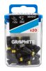 GRAPHITE Torziós ütvecsavarozó bit TX30 x 25mm, 20db 56H547