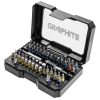 GRAPHITE Csavarhúzó bitkészlet, 60db., bitek 25mm - 58db, mágneses bittartók 2db 56H600