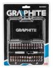 GRAPHITE Csavarhúzó bitkészlet, 60db., bitek 25mm - 58db, mágneses bittartók 2db 56H600