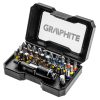 GRAPHITE Csavarhúzó bitkészlet, 32db, bitek 25mm - 30db, adapter 1/4" - 1db, mágneses bittartó - 1db 56H608