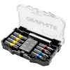 GRAPHITE Csavarhúzó bitkészlet, 10 részes, bitek 25mm - 8db, mágneses bittartó 1db., univerzális doboz 1db 56H614