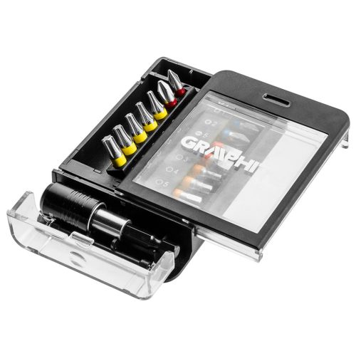 GRAPHITE Csavarhúzó bitkészlet, 15db., bitek 14mm - 8db, mágneses bittartós 1db 56H616