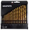 GRAPHITE Csigafúró készlet HSS TITÁN bevonattal 1.0 - 10.0mm, 19db 57H199