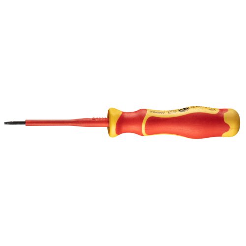 NEO TOOLS Csavarhúzó lapos, 1000V, szigetelt, 0.4x2.5x75mm, S2 acél 25 év garanciával 04-130