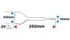GRAPHITE Lapátvéső SDS PLUS 40x250mm, 25 st. 57H554