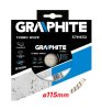 GRAPHITE Gyémánt vágókorong 115mm TURBO HŰTŐBORDÁS 57H632