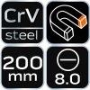 NEO TOOLS Csavarhúzó lapos 8x200mm 25 év garanciával 04-176