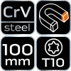 NEO TOOLS Csavarhúzó TORX T10x100mm 25 év garanciával 04-186