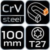 NEO TOOLS Csavarhúzó TORX T27x100mm 25 év garanciával 04-190