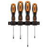 NEO TOOLS Csavarhúzó készlet, fali tartóval, 4db 25 év garanciával 04-191