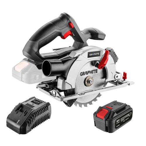 GRAPHITE Akkus körfűrész szett, 58G008 + 4Ah akku + töltő, Energy+, 18V 3 év garanciával 58G008-BC