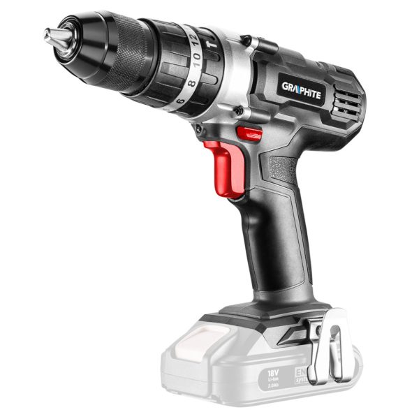 GRAPHITE Akkus fúró, csavarozó, ütvefúró Energy+, 18V, 13mm gyorstokmány, akku nélkül!!! 3 év garanciával 58G010