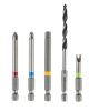 GRAPHITE Akkus fúró Energy+, 2db akku+töltő!, 18V/2Ah, 10mm + alu koffer + 109 kiegészítő, levehető fúrótokmány 3 év garanciával 58G022-PS15