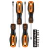 NEO TOOLS Csavarhúzó készlet, fali tartóval, 14db 25 év garanciával 04-196