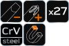 NEO TOOLS Csavarhúzó készlet, fali tartóval, 27db 25 év garanciával 04-197