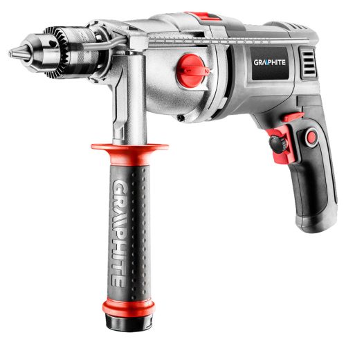 GRAPHITE Ütvefúró 1050W, 0-1100, 0-3000/min, két sebesség, fogastokmány 3-13mm, koffer 3 év garanciával 58G722