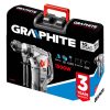 GRAPHITE Fúrókalapács vésőfunkcióval, SDS PLUS, 1500W, 4,5J, tartozékok, koffer 3 év garanciával 58G862