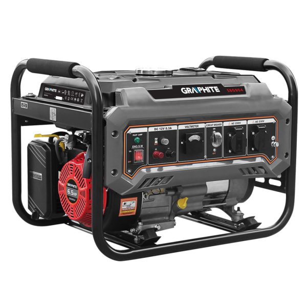 GRAPHITE Áramfejlesztő, generátor, 2-2.2KW, 4 ütemű benzinmotor 3 év garanciával 58G904