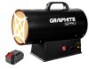 GRAPHITE Gázos hőlégbefúvó(Akkus) 30kW, Energy+ kompatibilis, Akku nélkül! 3 év garanciával 58GE101