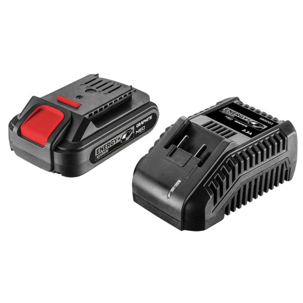 GRAPHITE Akkumulátor(1x2Ah) + töltő szett, Energy+ egyakkus rendszerhez, 18V/2Ah, 3 év garanciával 58GE131