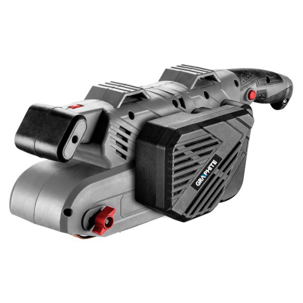 GRAPHITE Szalagcsiszoló 900W, 76X533mm, fordulatszám szabályzó 3 év garanciával 59G395