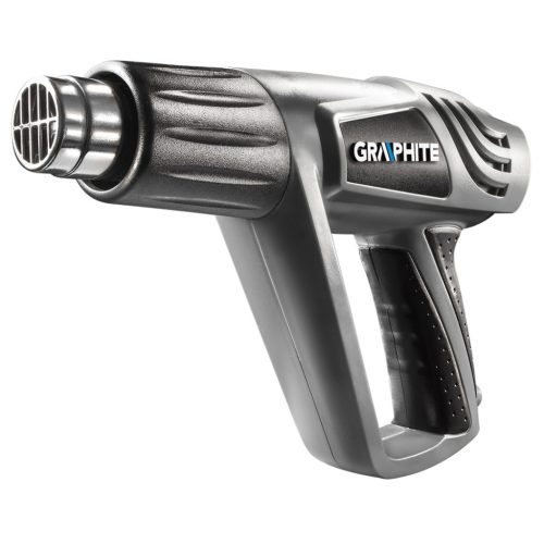 GRAPHITE Hőlégfúvó 2000W, hőfokszabályzós I:25C, II: 80-600C, III: 80-600C, kofferben 5db kiegészítővel 3 év garanciával 59G524