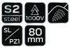 NEO TOOLS Csavarhúzó SL/PZ1 80mm, 1000V, szigetelt 04-219