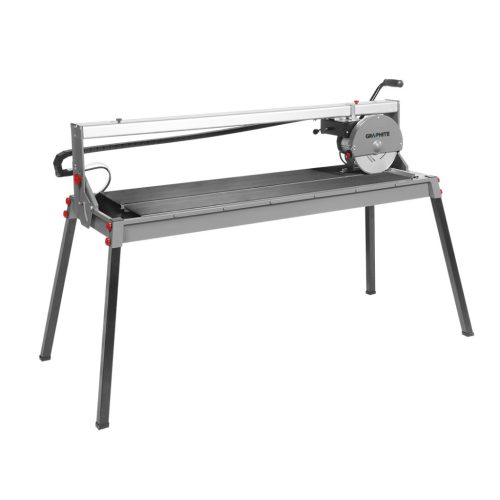 GRAPHITE Csempevágó gép 1500W, 250X25,4mm-es tárcsa, 1200mm vágáshossz, vízhűtés 3 év garanciával 59G892
