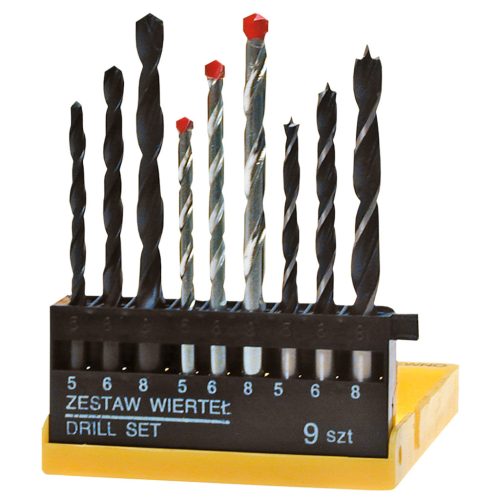 Top Tools Fúró készlet kombinált vegyes 9db 60H009