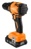NEO TOOLS Akkus szénkefementes fúró, csavarozó, ütvefúró, Energy+, 18V Kompakt méret, 13mm fém tokmány, akku nélkül 3 év garanciával 04-619