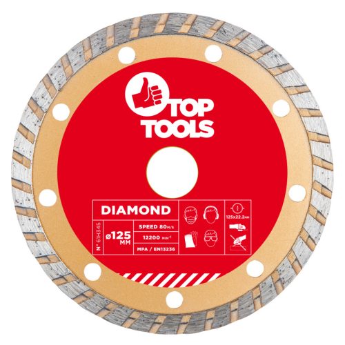 Top Tools Gyémánt vágókorong 125mm turbo 61H345