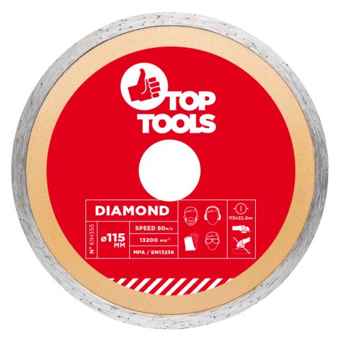Top Tools Gyémánt vágókorong 115mm vizes 61H355