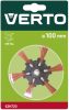 VERTO Műanyagszálas nylon körkefe 100mm csapos 62H720