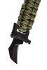 NEO TOOLS Túlélő karkötő 5 az 1-ben: 3.5m paracord(250kg-ig), kovakő, iránytű, kés, síp, zöld, szélessége 26mm 63-140