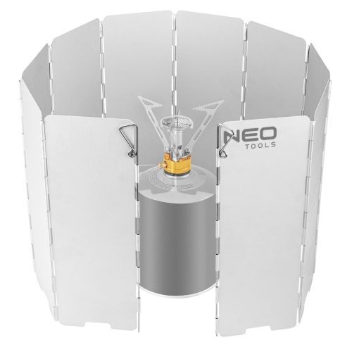 NEO TOOLS Szélárnyékoló kemping gázégőhöz, 840(ker)x240mm(mag) 63-142