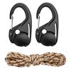 NEO TOOLS Rugós kötélfeszítő karabíner + paracord kötél(3,5mmx1,5m) készlet, 3db 63-155